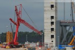 Mobilkran Liebherr LTM 1400-7.1 auf der Kraftwerksbaustelle in Wilhelmshaven