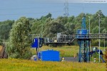 Massenschüttgutlager und die Bahnverladestation im Rüstersieler Groden