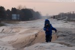 JadeWeserPort: Winterbilder die hinter dem Deich entstanden sind
