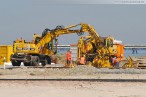 Der westliche Bereich der JadeWeserPort Baustelle