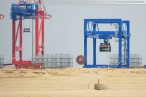 Baustelle Container Terminal Wilhelmshaven - Containerkran Künz